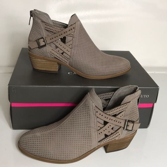 Vince Camuto Pranika Perforated Leather Buckle Boo - Picture 5 of 7